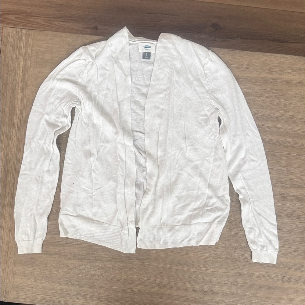 NWOT Old Navy White Open Cardigan